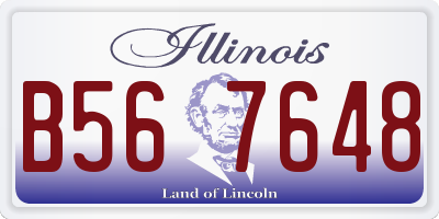 IL license plate B567648