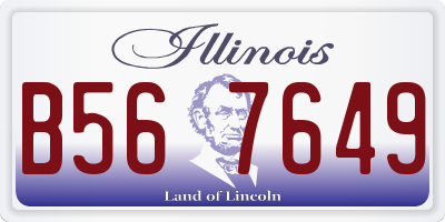 IL license plate B567649