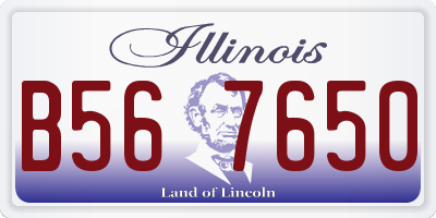 IL license plate B567650