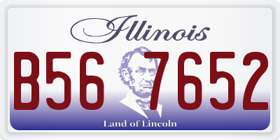 IL license plate B567652