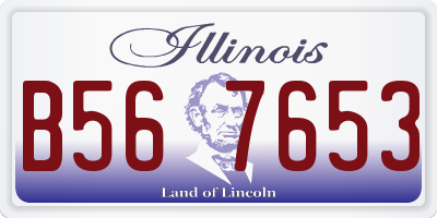 IL license plate B567653