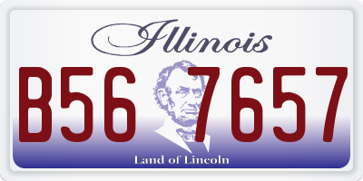 IL license plate B567657