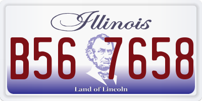 IL license plate B567658