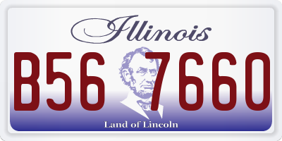 IL license plate B567660