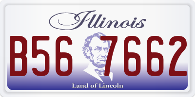 IL license plate B567662