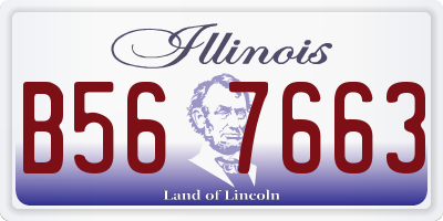 IL license plate B567663