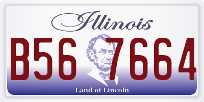 IL license plate B567664