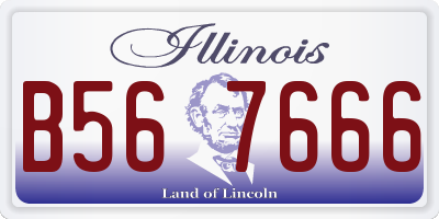 IL license plate B567666