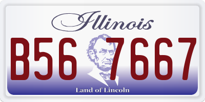IL license plate B567667