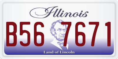 IL license plate B567671