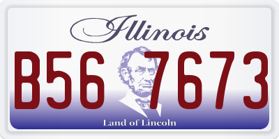 IL license plate B567673