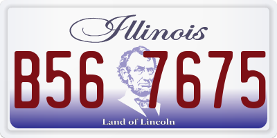 IL license plate B567675
