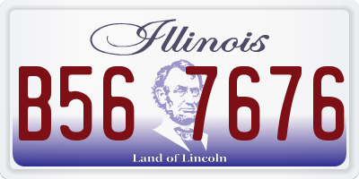 IL license plate B567676
