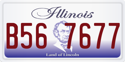 IL license plate B567677