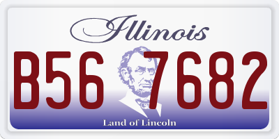 IL license plate B567682
