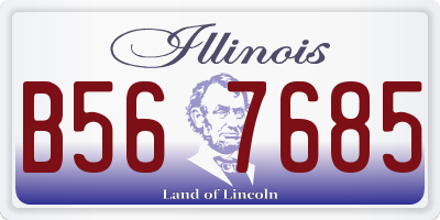 IL license plate B567685