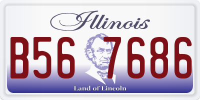 IL license plate B567686