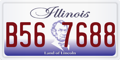 IL license plate B567688