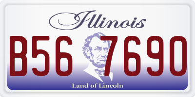 IL license plate B567690