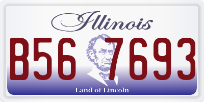 IL license plate B567693