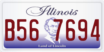 IL license plate B567694