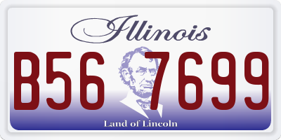 IL license plate B567699