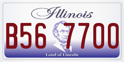 IL license plate B567700