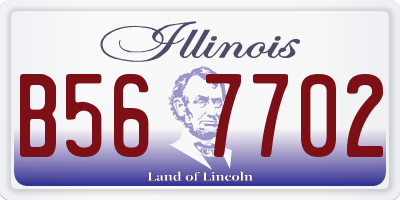IL license plate B567702