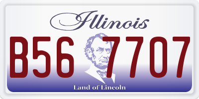 IL license plate B567707