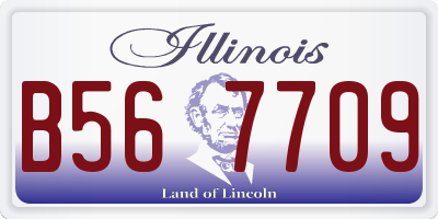 IL license plate B567709