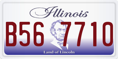 IL license plate B567710