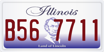 IL license plate B567711