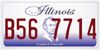 IL license plate B567714
