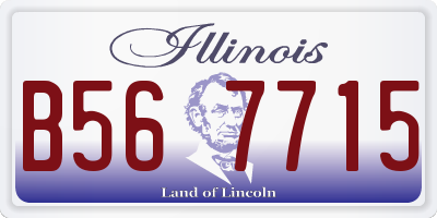 IL license plate B567715