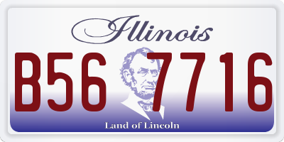 IL license plate B567716