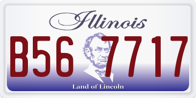 IL license plate B567717