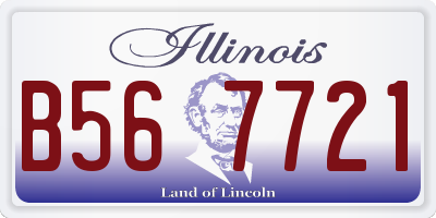 IL license plate B567721