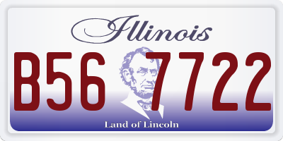 IL license plate B567722