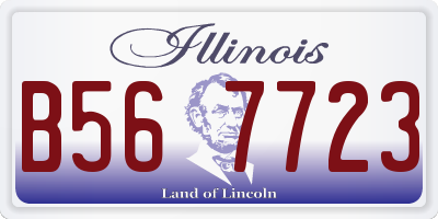 IL license plate B567723