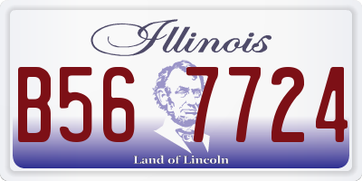 IL license plate B567724