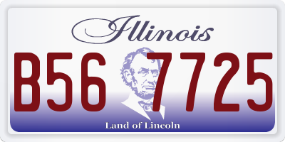 IL license plate B567725