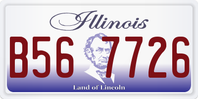 IL license plate B567726