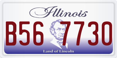 IL license plate B567730
