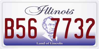 IL license plate B567732