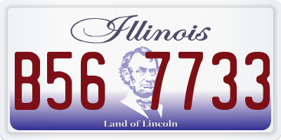 IL license plate B567733