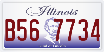 IL license plate B567734