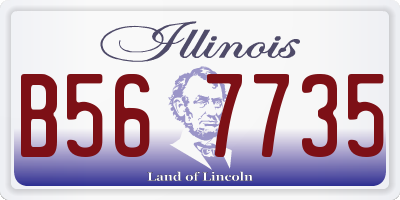 IL license plate B567735