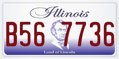 IL license plate B567736