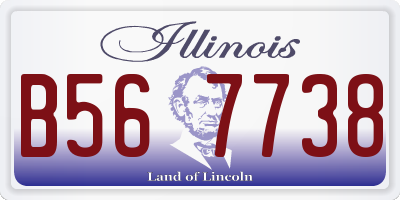 IL license plate B567738