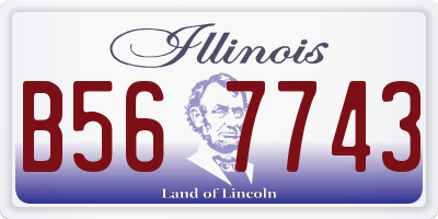 IL license plate B567743